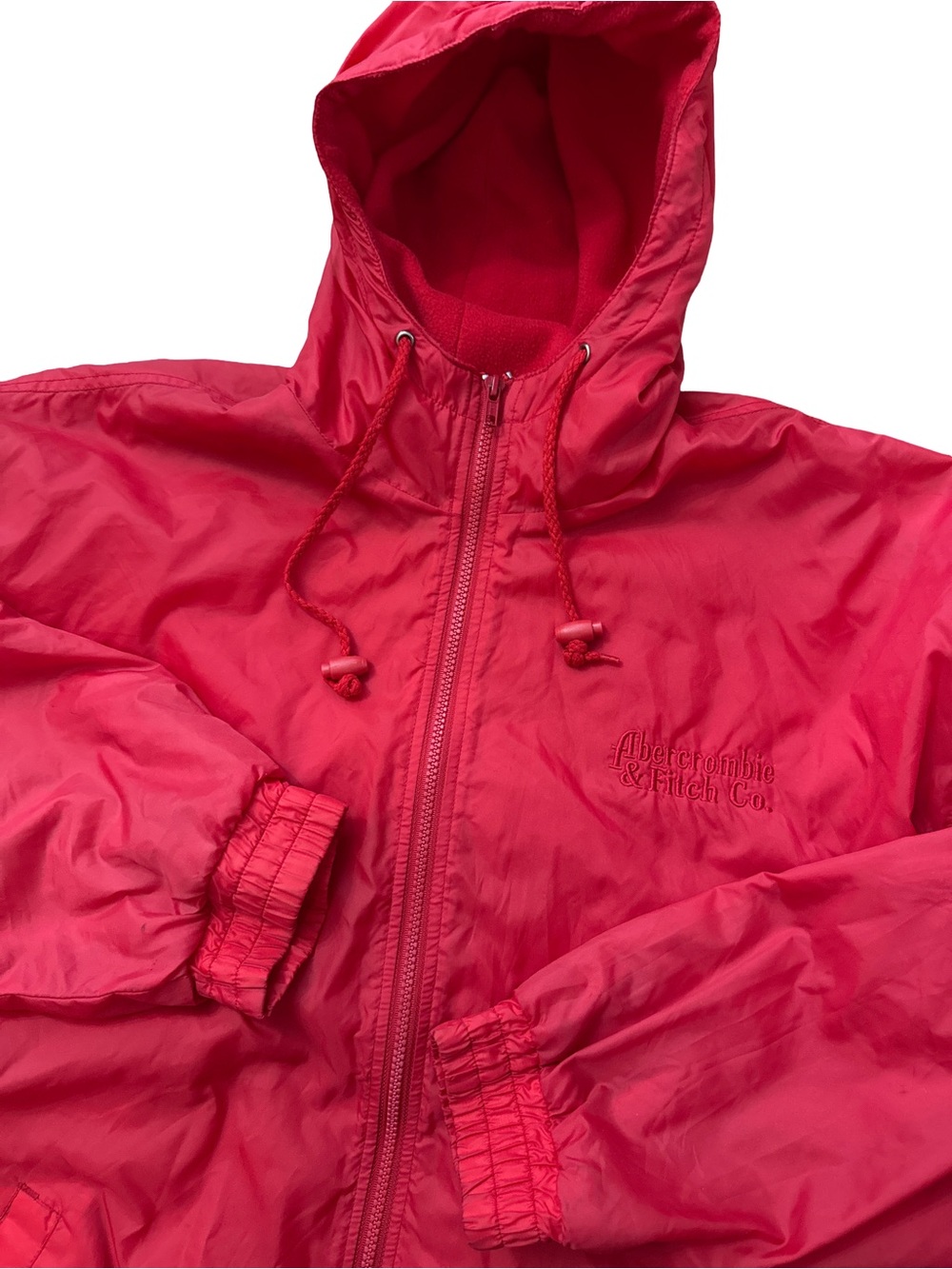 Vintage Abercrombie & Fitch Y2K Air Gear Track‎ Jacket Men’s Sz L Red Logo